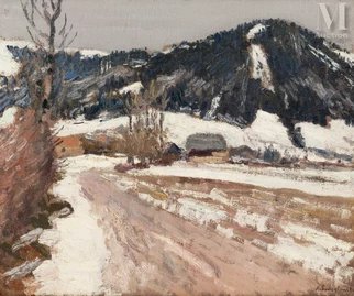 Paysage de neige en Haute-Savoie