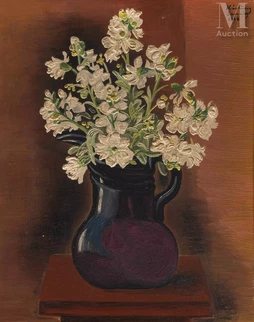 Moïse KISLING (Cracovie 1891 - Sanary sur Mer 1953) — Bouquet de giroflées