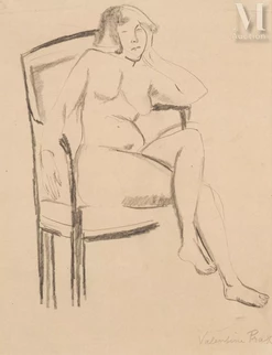 Femme nue au fauteuil
