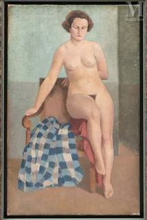 Femme nue assise