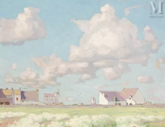 Paysage Nantais aux nuages