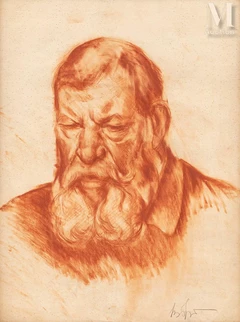 Portrait d'homme barbu