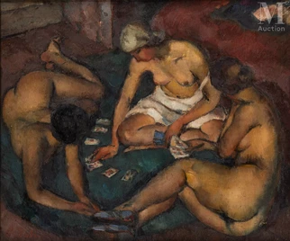 Miron DUDA (Nowy Sacz 1893- Pruszkow 1950) — La partie de cartes