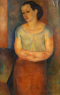 Georges ARTEMOFF (Ouriupinsk 1892 - Revel 1965) — Portrait de Madame Pervenche Klein, circa 1930