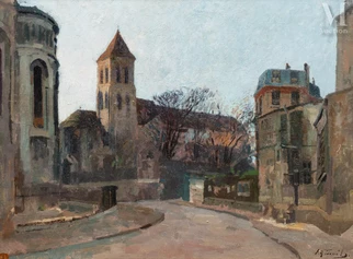 Eglise Saint-Pierre de Montmartre depuis la place