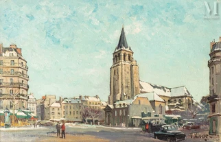 Saint Germain-des-Prés sous la neige