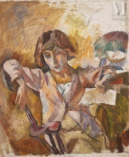 Jules PASCIN (Vidin 1885-Paris 1930) — Portrait d’Hermine David en rose / Personnages Cubains