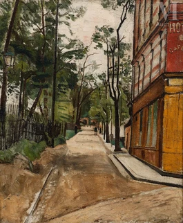 Rue animée à Montmartre