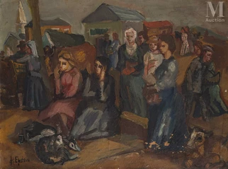 Scène de marché