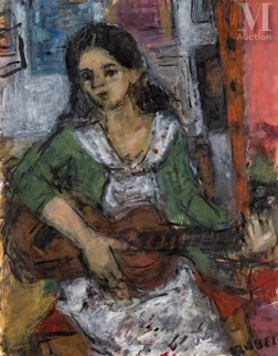 Jeune femme à la guitare
