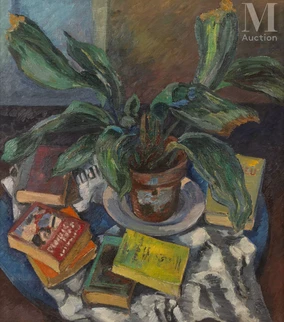 Mela MUTER (Varsovie 1876 - Paris 1967) — Nature morte aux livres