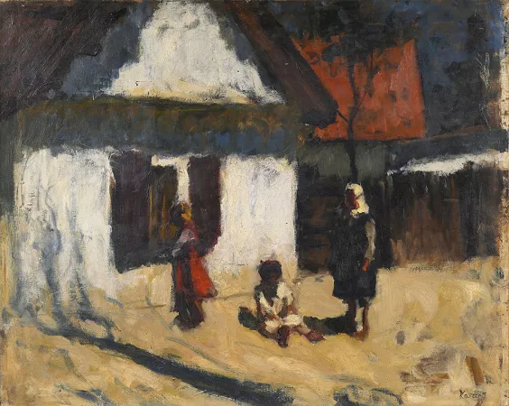 Villageois en Hongrie