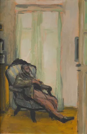 Père de l'artiste assoupi dans la maison de Kaposvár