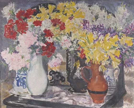 Nature morte aux bouquets de fleurs